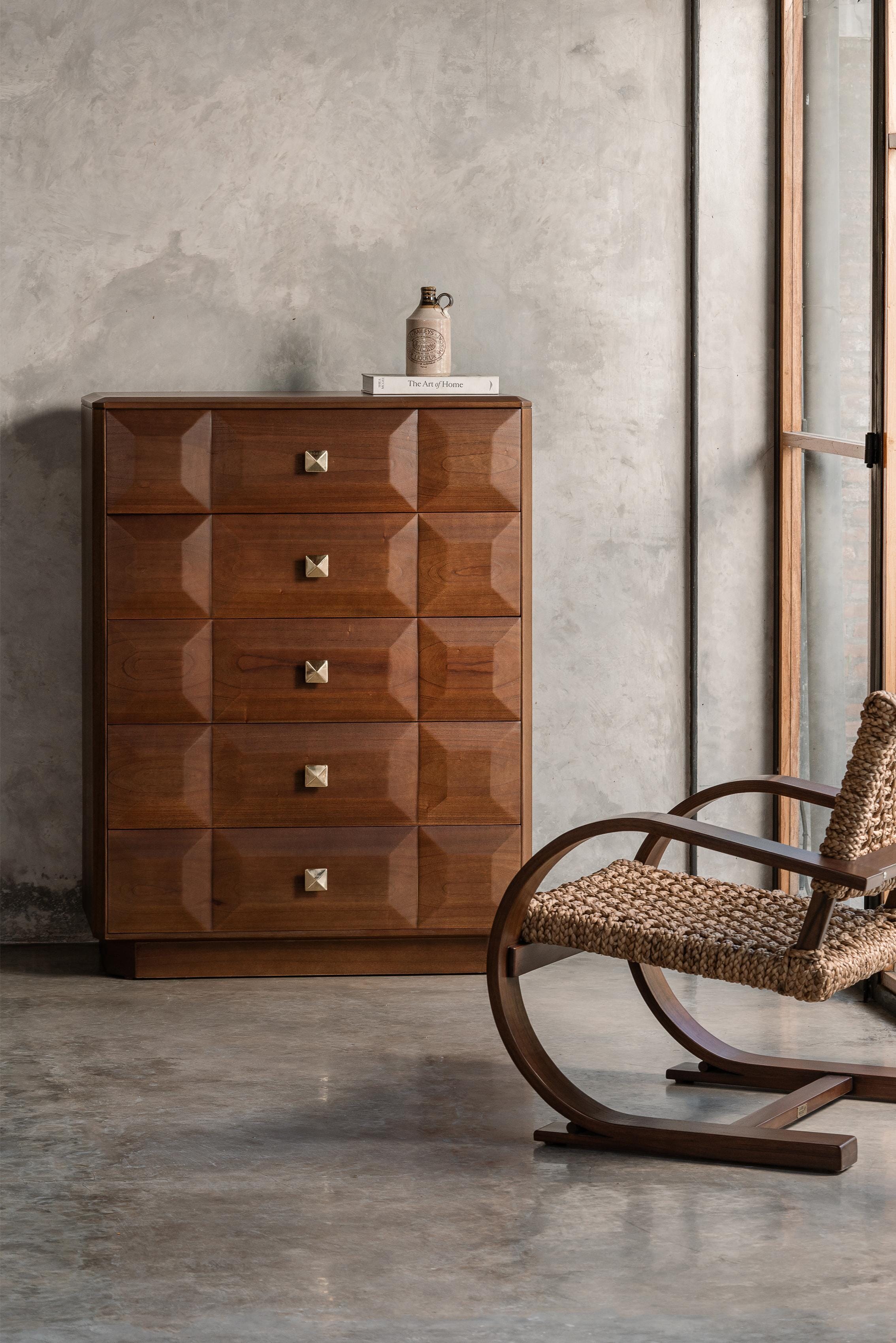 Verona Tall Chest of 5 Drawers