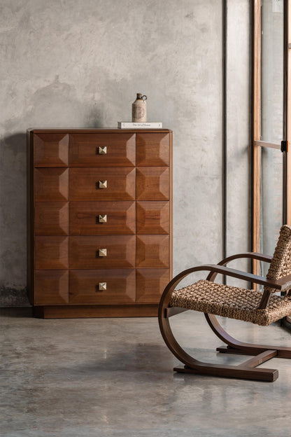 Verona Tall Chest of 5 Drawers