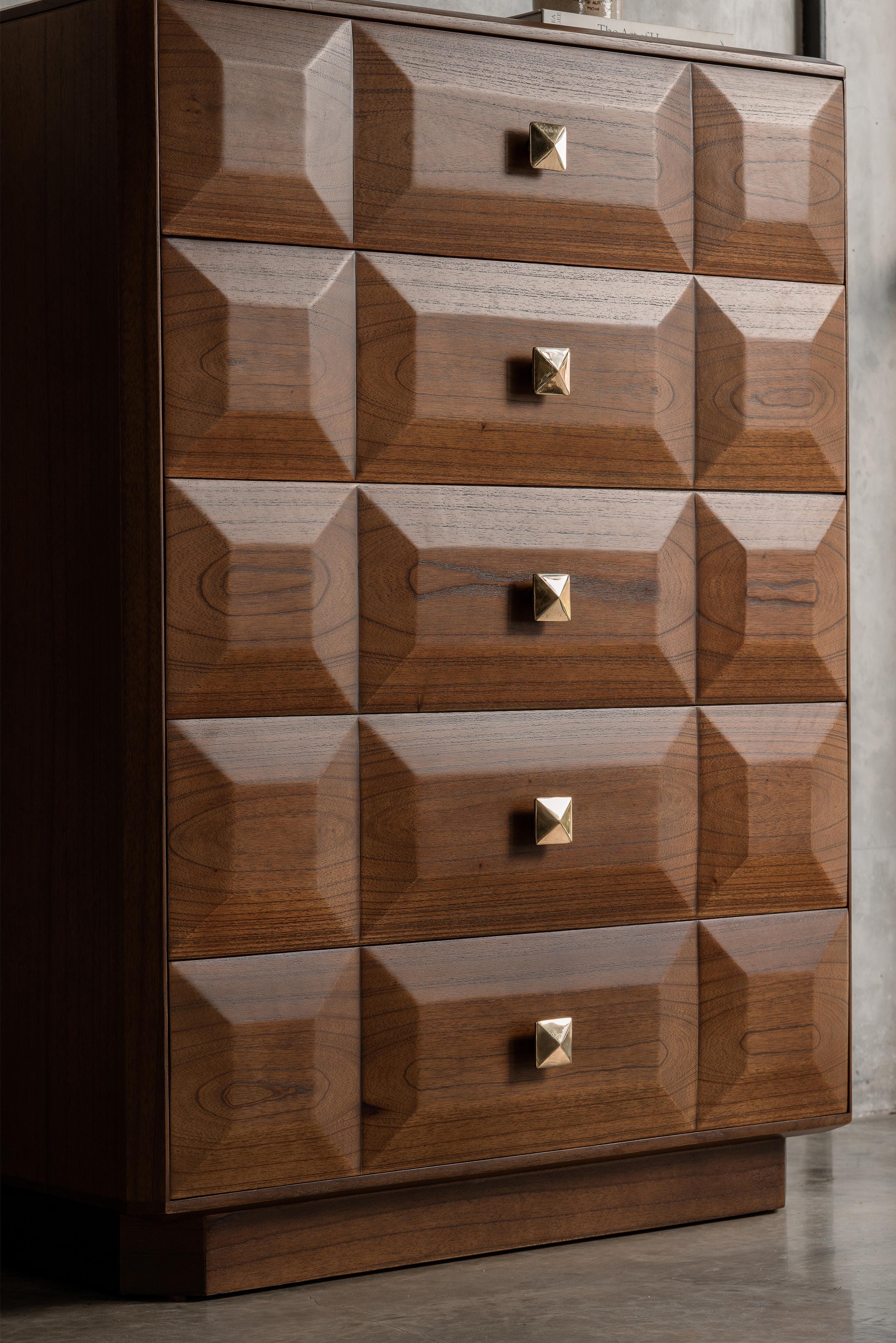 Verona Tall Chest of 5 Drawers