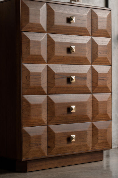 Verona Tall Chest of 5 Drawers