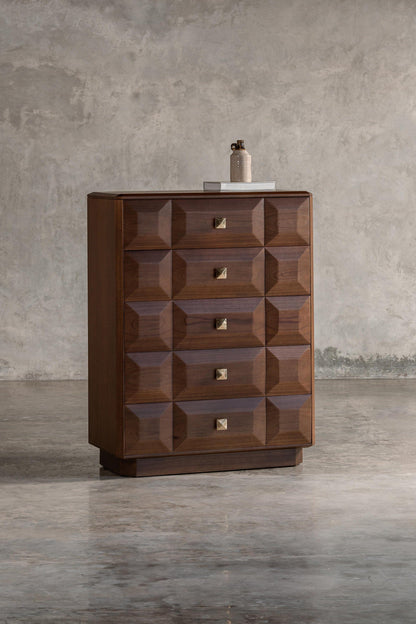 Verona Tall Chest of 5 Drawers